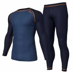 Halti Neva Mens Merino Base Layer Set Estate Blue