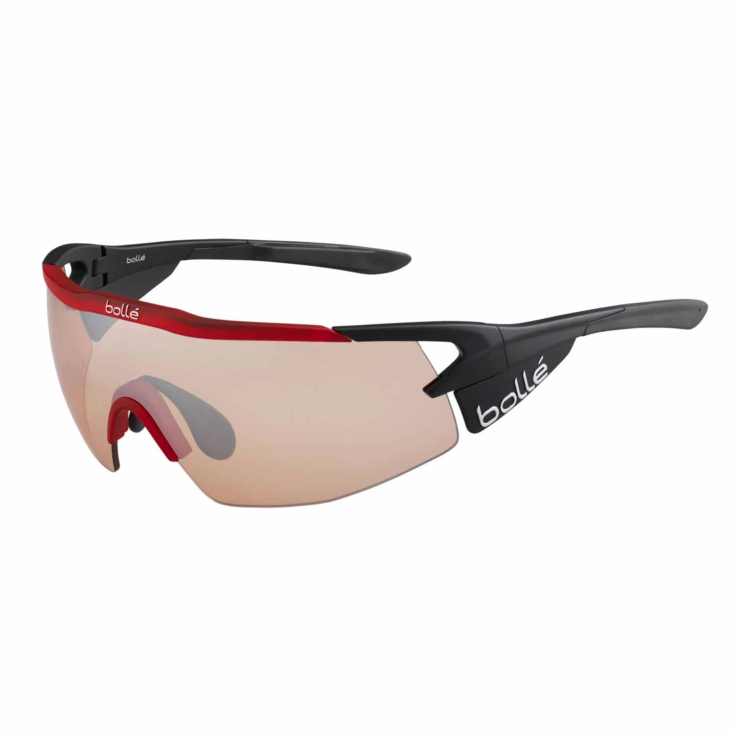 Bolle Aeromax Matte Black/Trans Red Photo Cycling Sunglasses 3 Bolle Aeromax Matte Black/Trans Red Photo Cycling Sunglasses