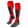 Falke SK1 Mens Ski Sock - Lipstick -Ski Gear Sale falke sk1 mens ski sock lipstick front